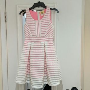 Kiddo by Katie white lace/pink girls dress